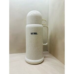 Vintage Thermos Vacuum Insulated Bottle Speckled Granite Made in Canada 34oz